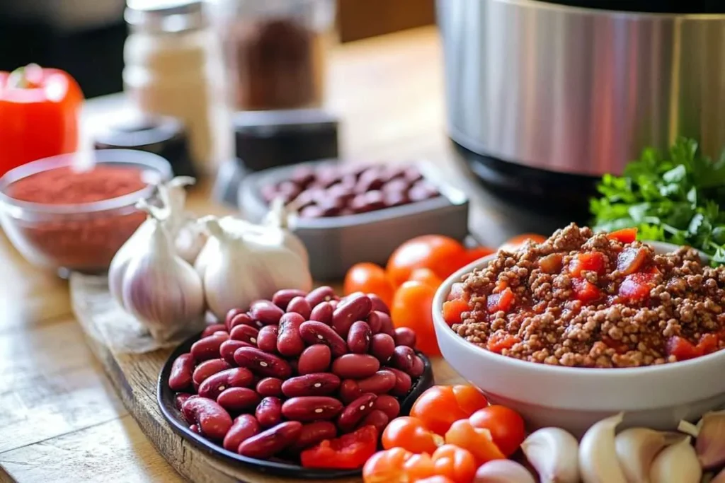 Slow Cooker Ground Beef Chili