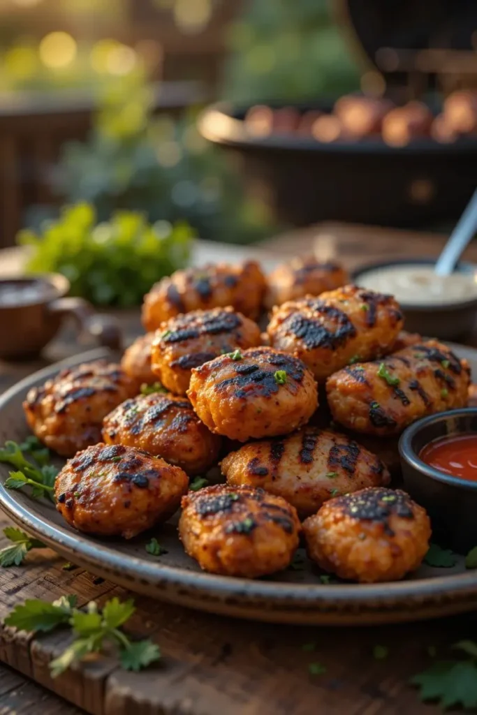 A plate of homemade Chick-fil-A Grilled Nuggets,